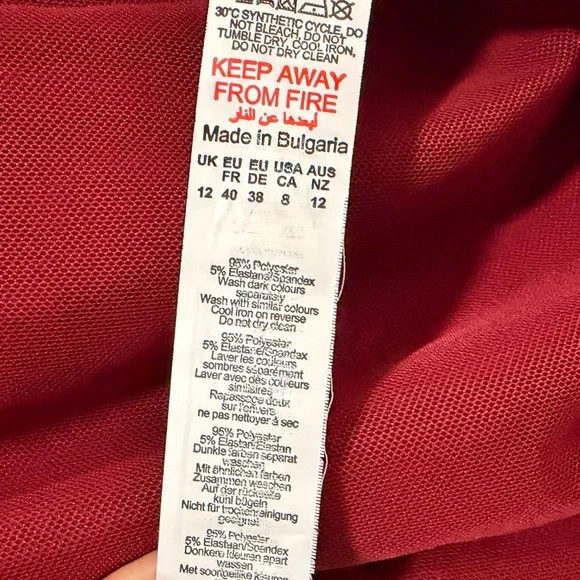 PrettyLittleThing Burgundy Ruffle Cut-Out Backless Mini Dress - Picture 5 of 5